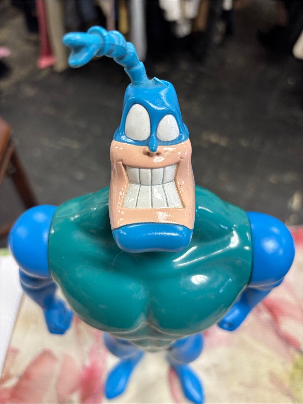 1994 16” The Tick Vintage Blue & Teal Cartoon Action Figure